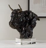 Uttermost Bison Bust Sculpture 11Wx8Dx13H