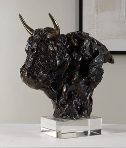 Uttermost Bison Bust Sculpture 11Wx8Dx13H