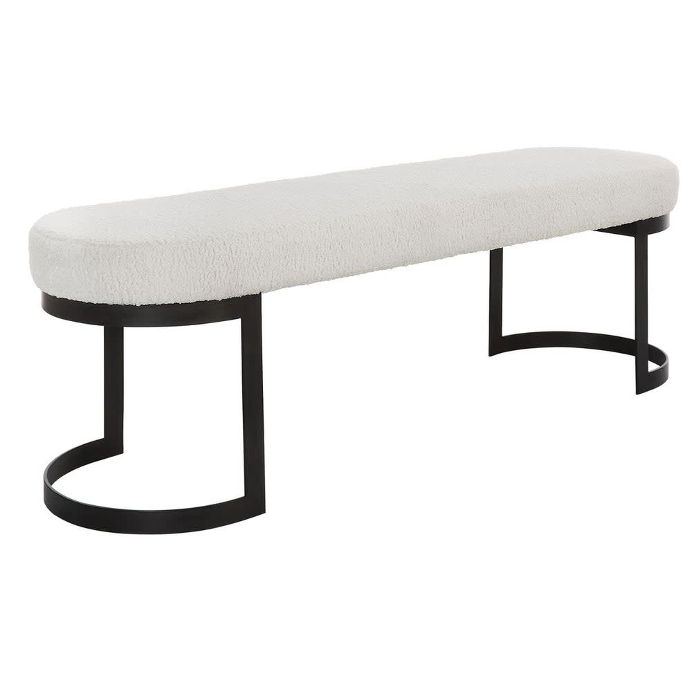 Uttermost Infinity Bench Black Legs 60x16x19H