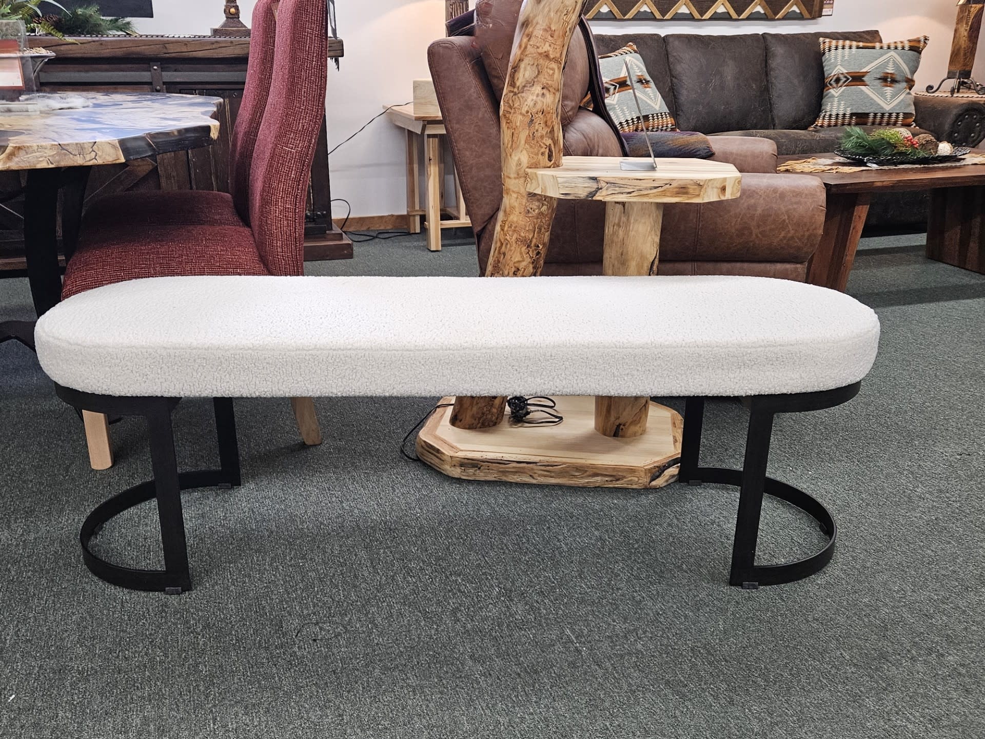 Uttermost Infinity Bench Black Legs 60x16x19H