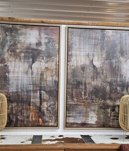 Uttermost Molten Patina Canvas Art, 38Wx2Dx50H