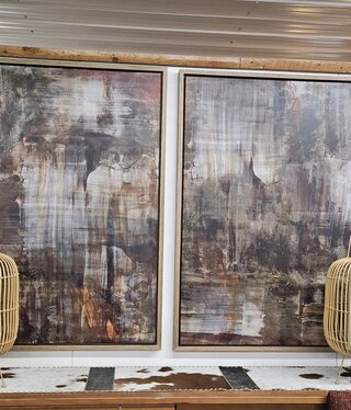 Uttermost Molten Patina Canvas Art, 38Wx2Dx50H