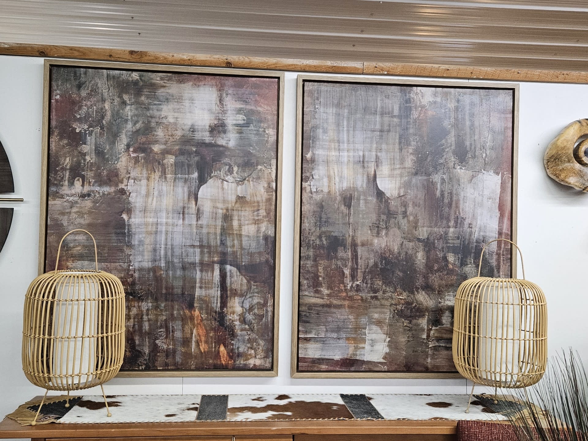 Uttermost Molten Patina Canvas Art, 38Wx2Dx50H