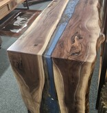 Stone River Waterfall Live Edge Sofa Table 18x72x30H