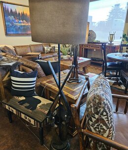 Crestview Double Barrel Floor Lamp