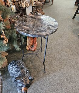 Crestview Pennington Petrified Wood Accent Table 16Dx24H