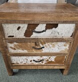 Crestview Fort Worth Cowhide 3 Dwr Chest  30x17x31 Crestview Fort Worth Cowhide 3 Dwr Chest  30x17x31