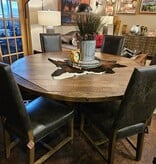 HTD Darcy Dining Chair-Dark Brown Leather 21Wx21.5Dx43H