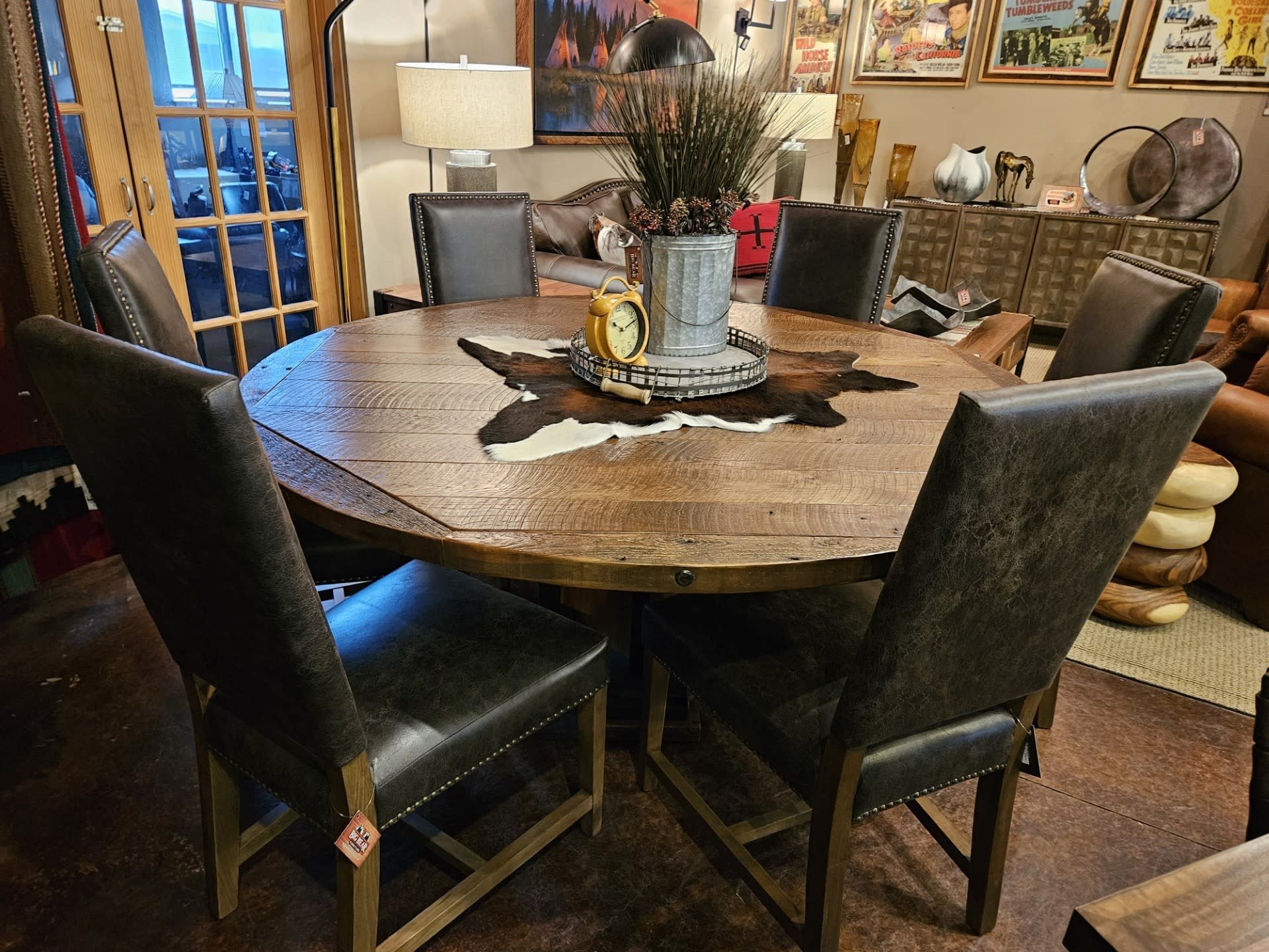 HTD Darcy Dining Chair-Dark Brown Leather 21Wx21.5Dx43H