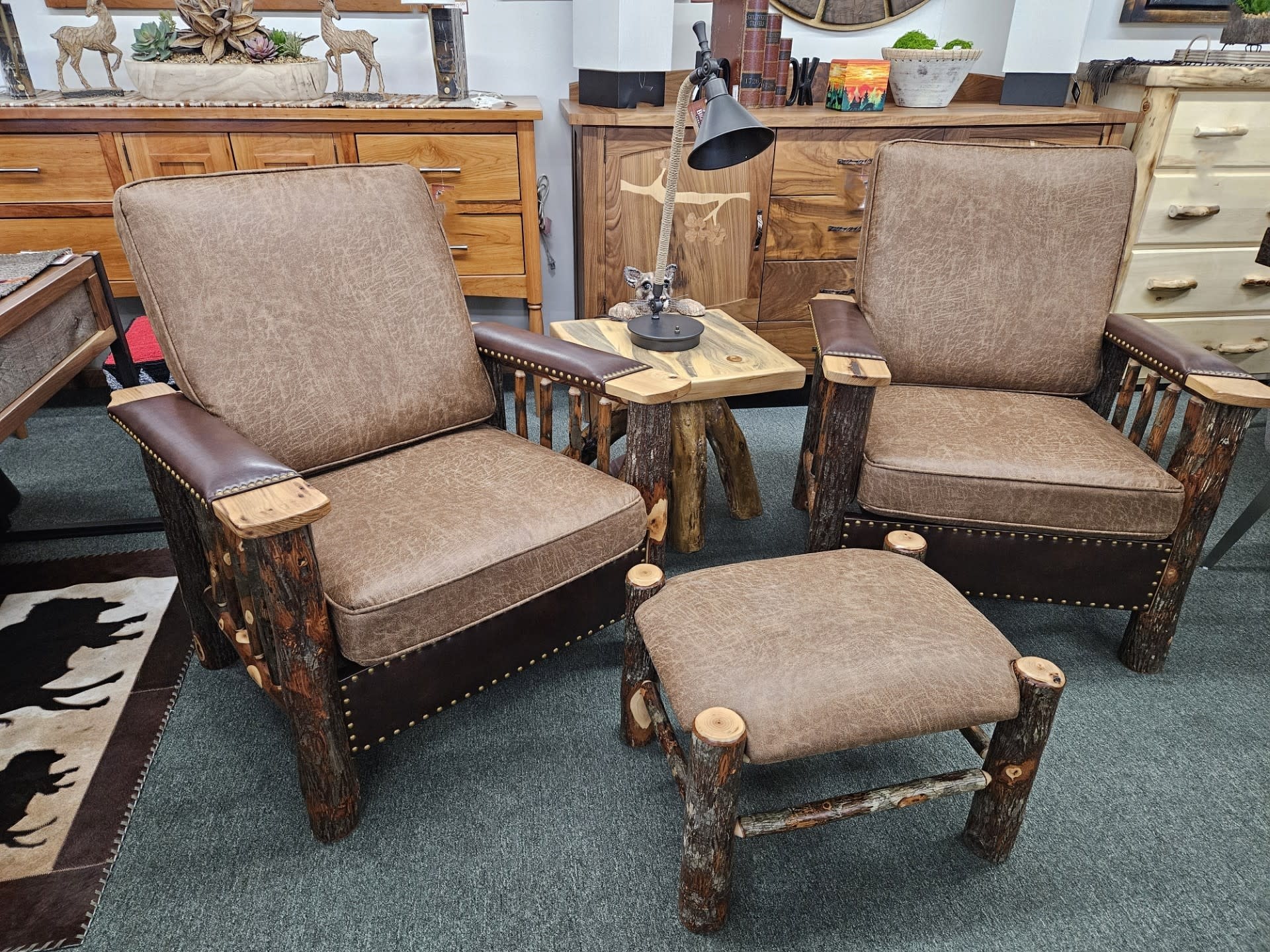 ALBC Hickory Lounge Chair