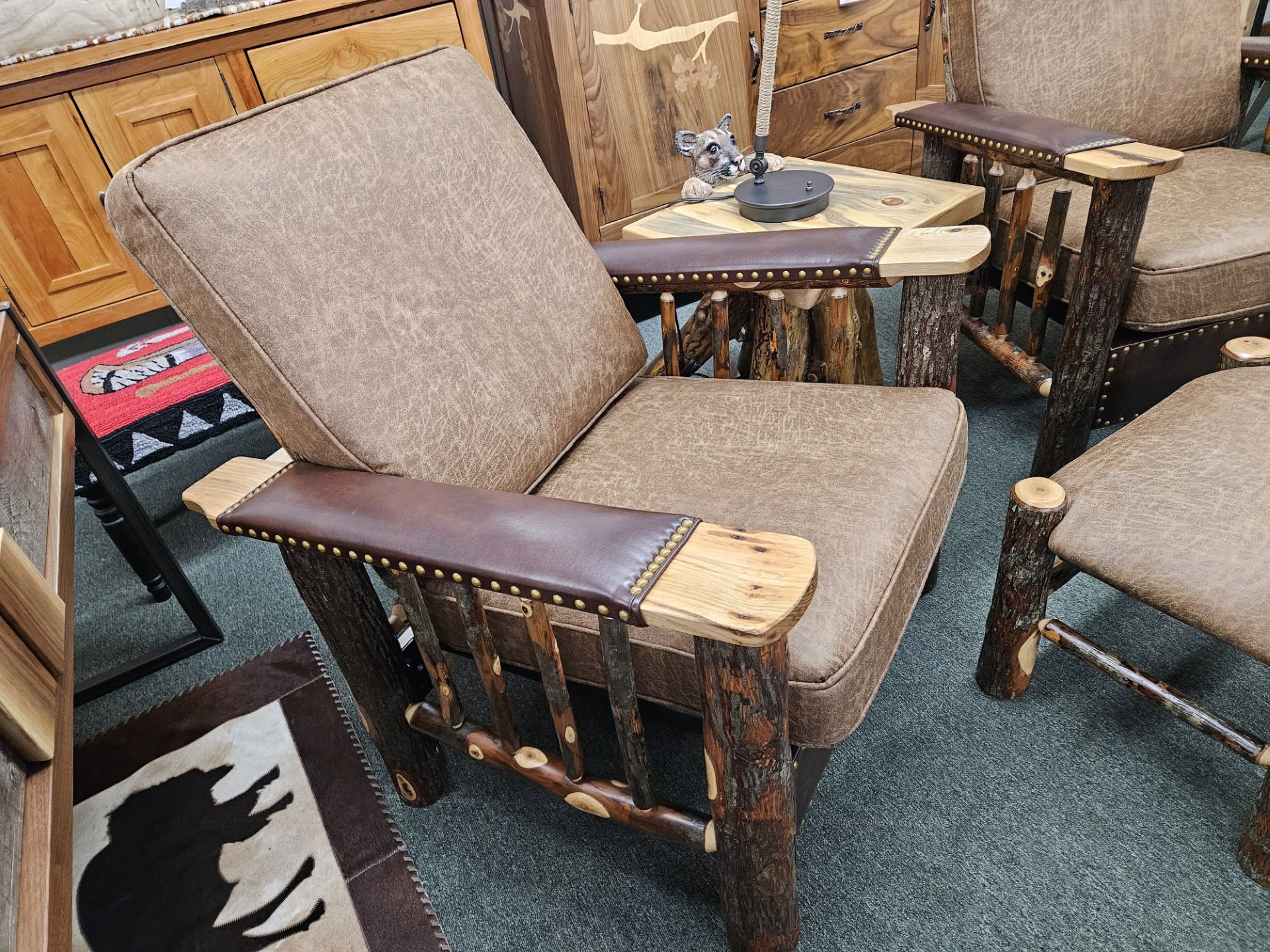 ALBC Hickory Lounge Chair