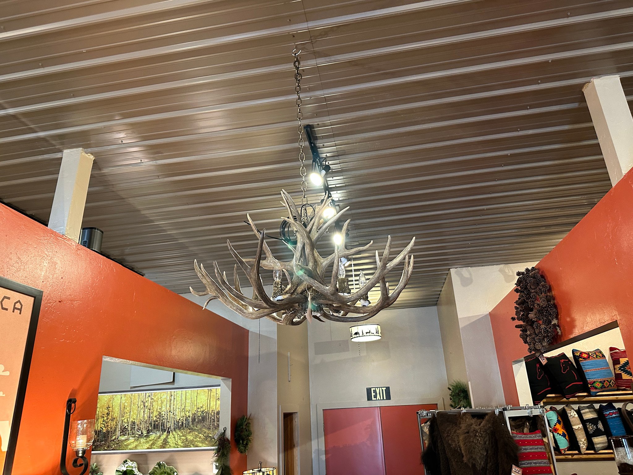 BIG BEAR MD6M, Mule Deer Antler Chandelier 6 Lights