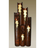 Artisans Niche Iron Tube Candelabra w/Candles 12x7x31.5H