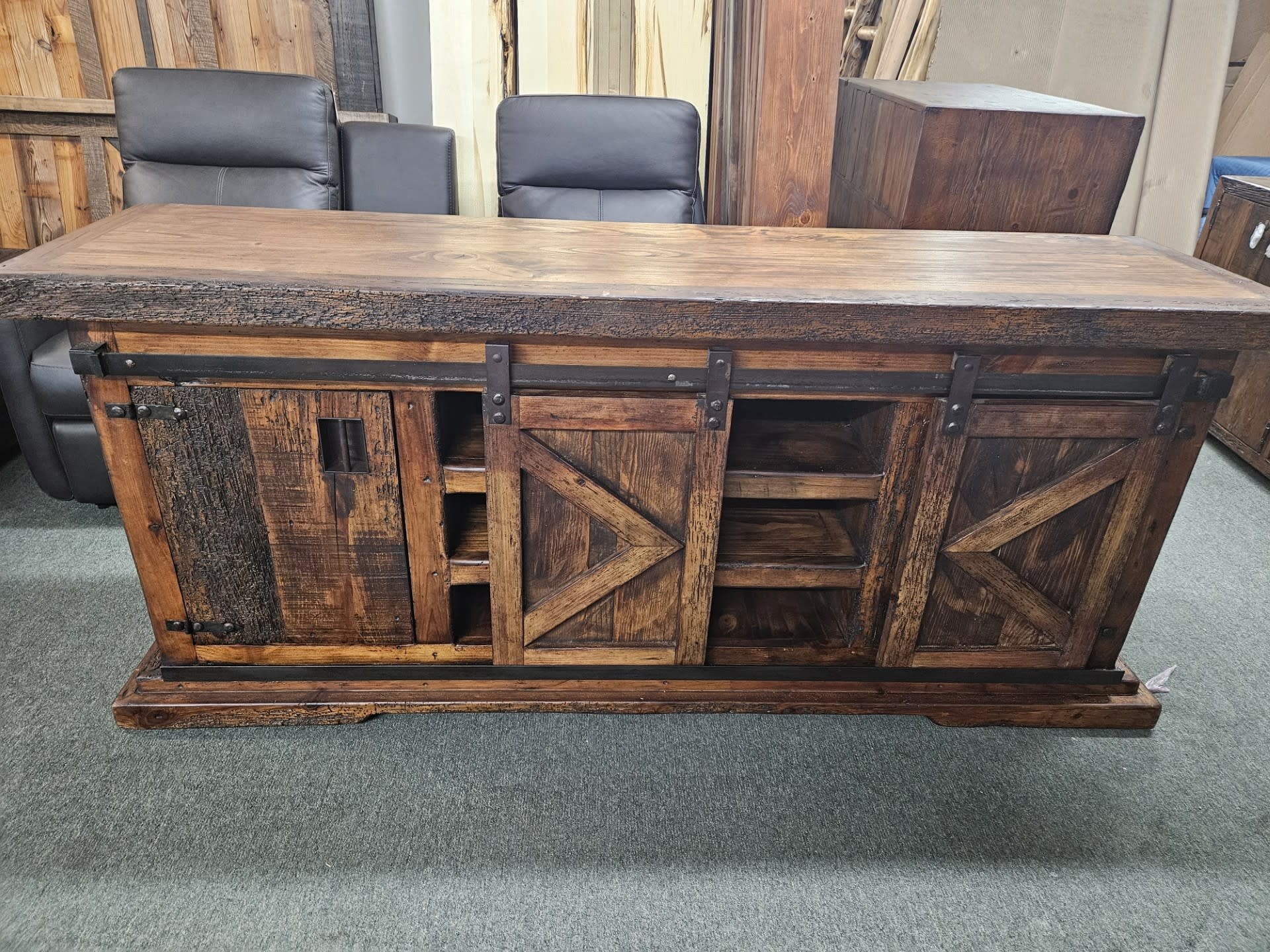 Artisans Mathew Barndoor Cabinet/Buffet 84x22x36