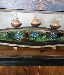 Artisans Double Tequila Stave w/Hearts Candle Holder w/candles