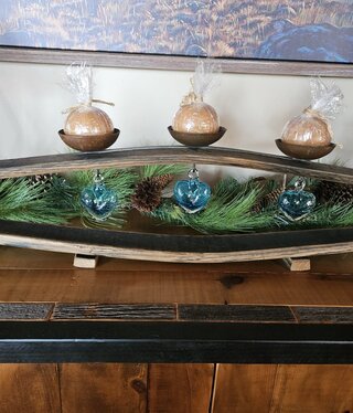 Artisans Double Tequila Stave w/Hearts Candle Holder w/candles