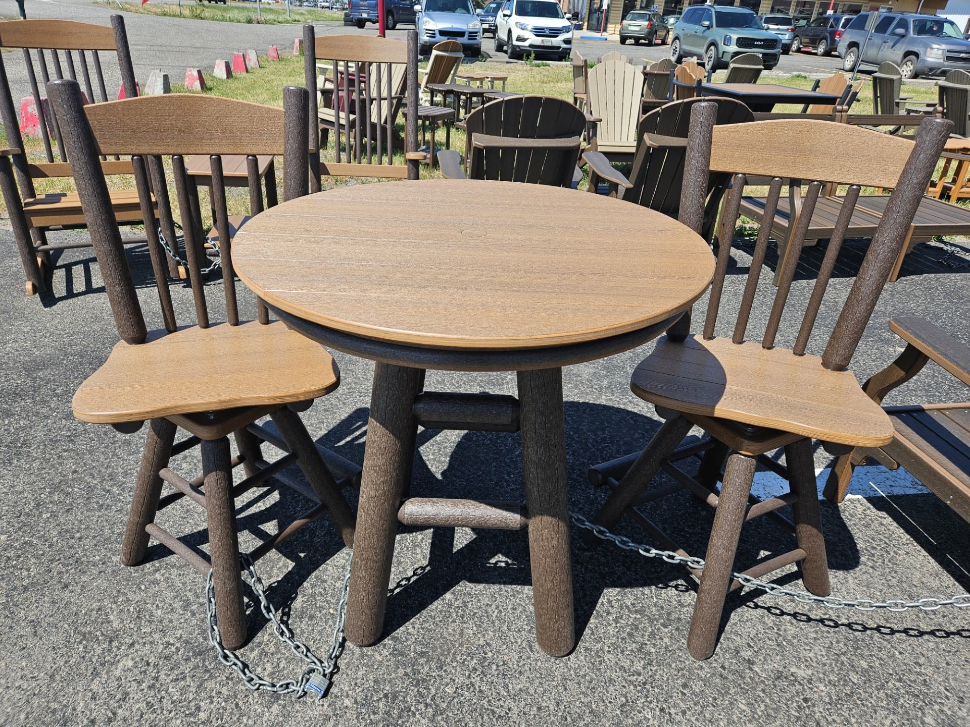 ALBC Poly LOG Like 36" Round Pub Table (Counter Height)