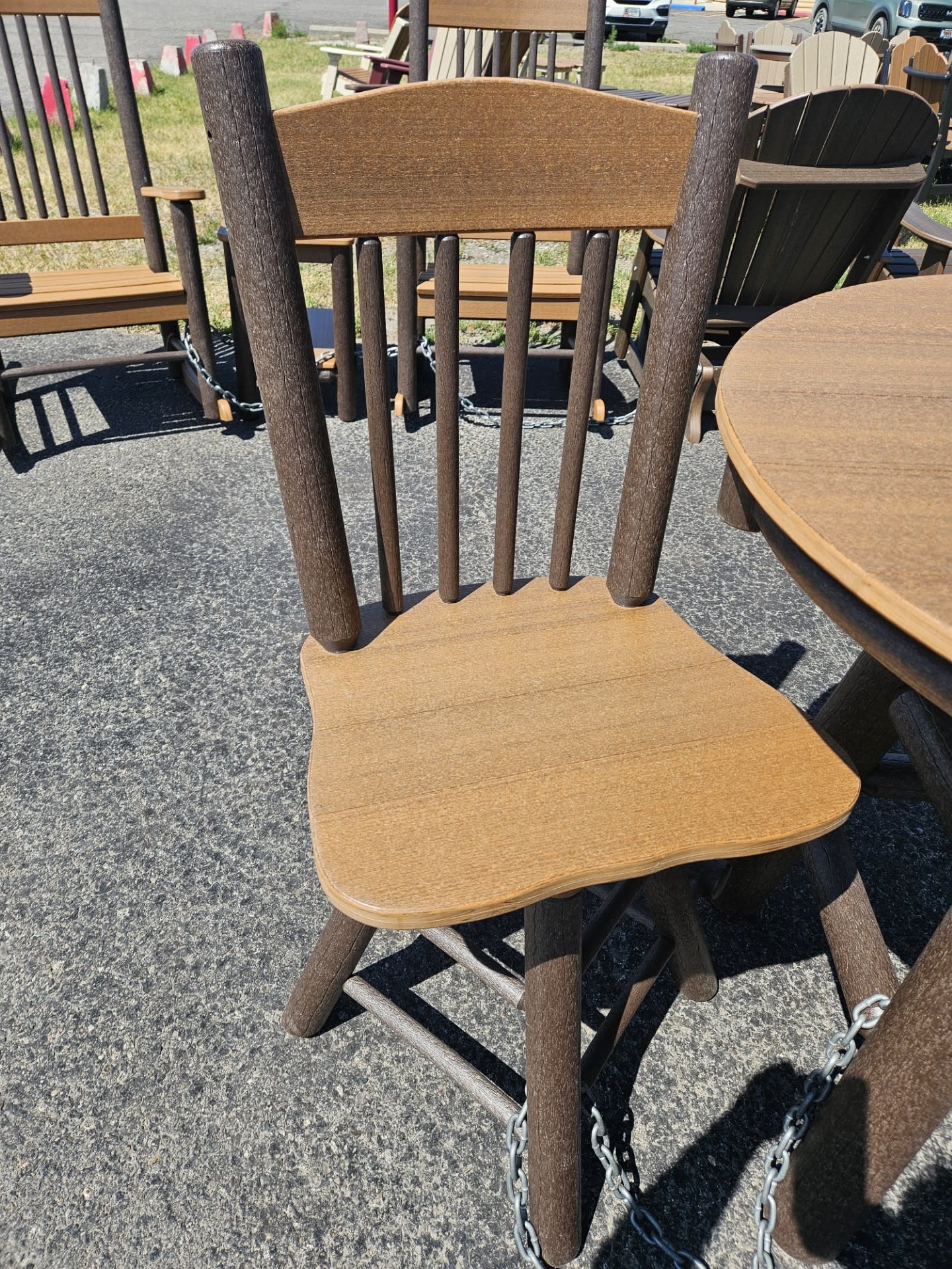 ALBC Poly LOG Like Swivel Counter Stool