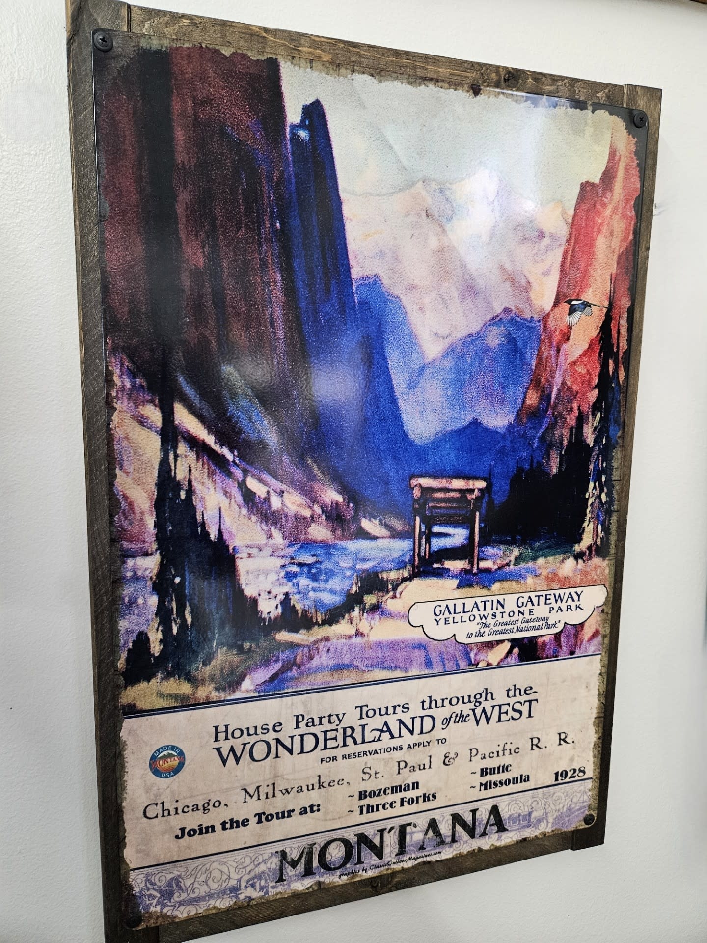 Classic Outdoor Magazines #40 Tour West 17x26 Metal/Wood Sign