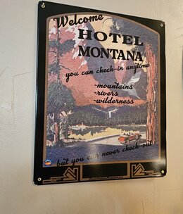 Classic Outdoor Magazines #14 Hotel Montana 12x15 Metal Sign