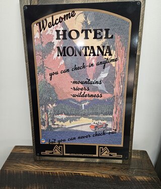 Classic Outdoor Magazines #14 Hotel Montana 17x26 Metal/Wood Sign Classic Outdoor Magazines #14 Hotel Montana 17x26 Metal/Wood Sign