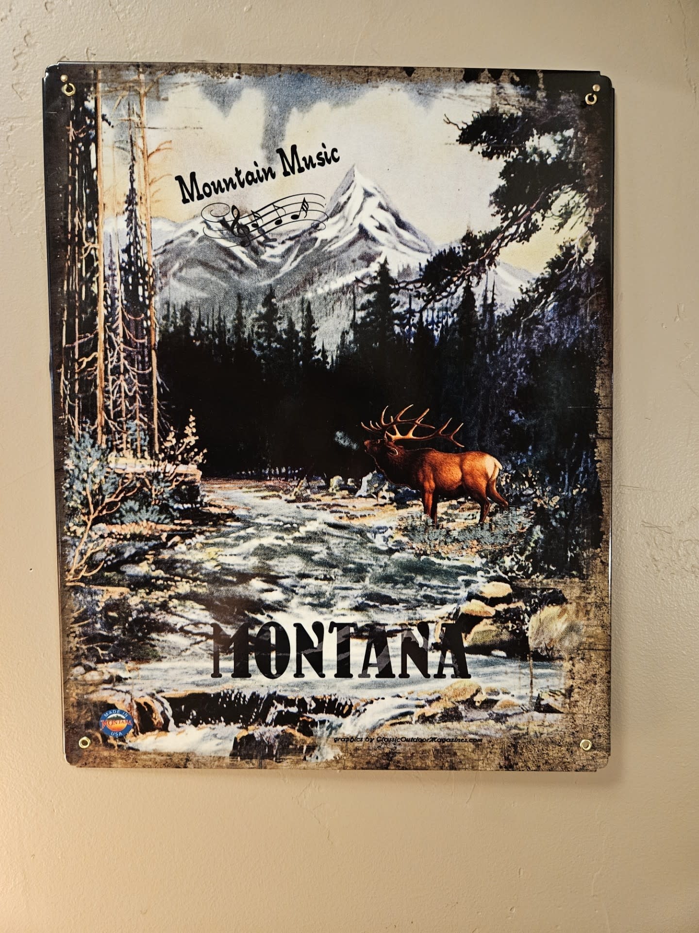 Classic Outdoor Magazines #5 Mountain Music 12x15 Metal Sign