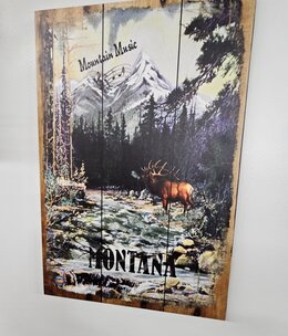 Classic Outdoor Magazines #5 Mountain Music 12x18 Wood Sign