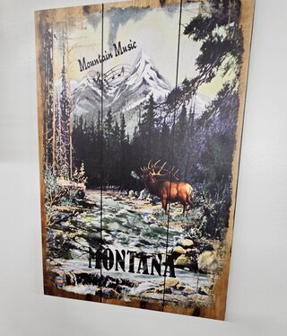 Classic Outdoor Magazines #5 Mountain Music 12x18 Wood Sign