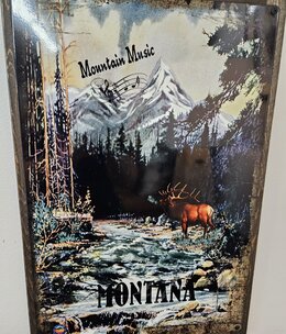Classic Outdoor Magazines #5 Mountain Music 17x26 Metal/Wood Sign