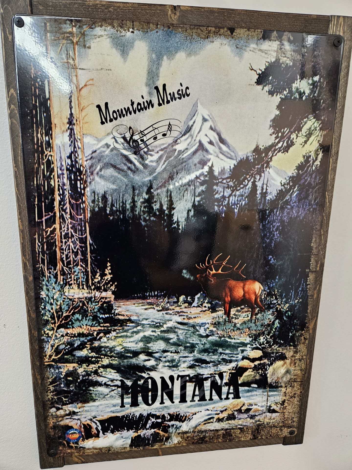 Classic Outdoor Magazines #5 Mountain Music 17x26 Metal/Wood Sign