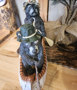 MCE Industries 18" Fishing Bears in Canoe
