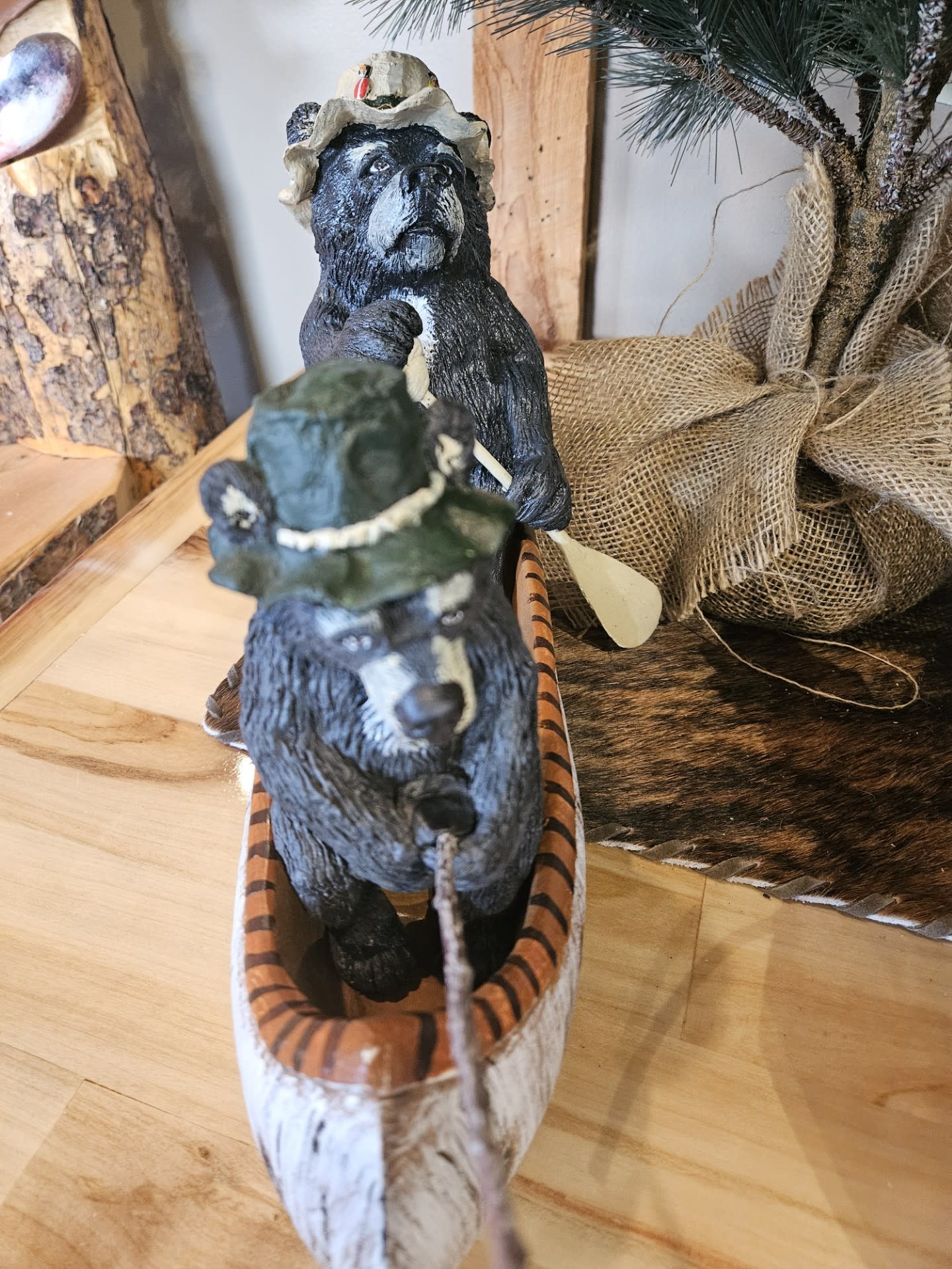 MCE Industries 18" Fishing Bears in Canoe