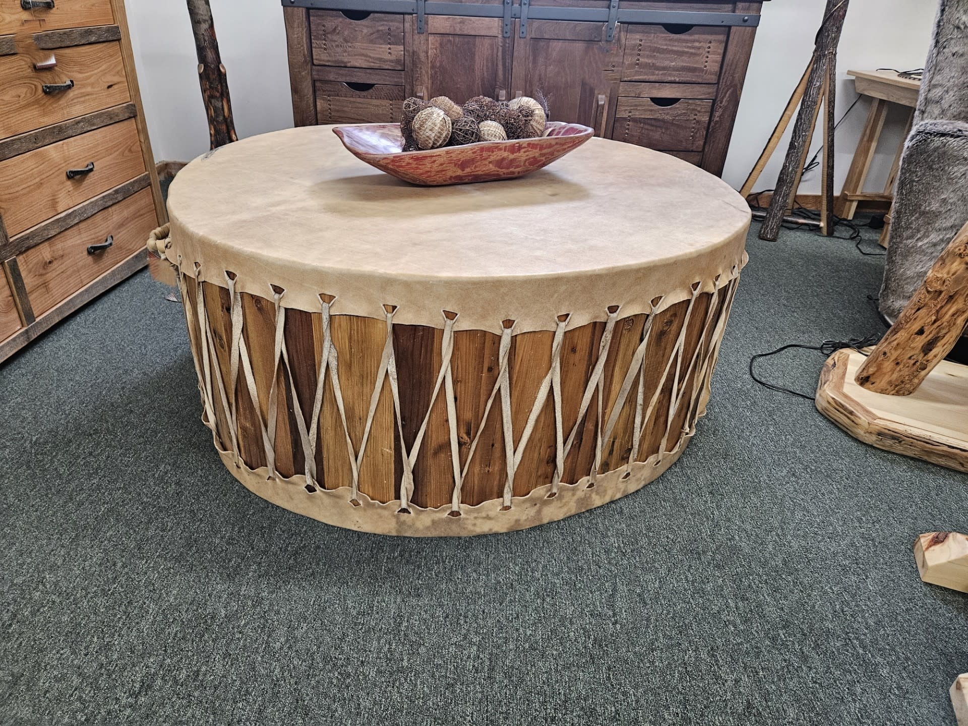 Kevan Peterson Large Drum CoffeeTable 48"Diameter x 20"H