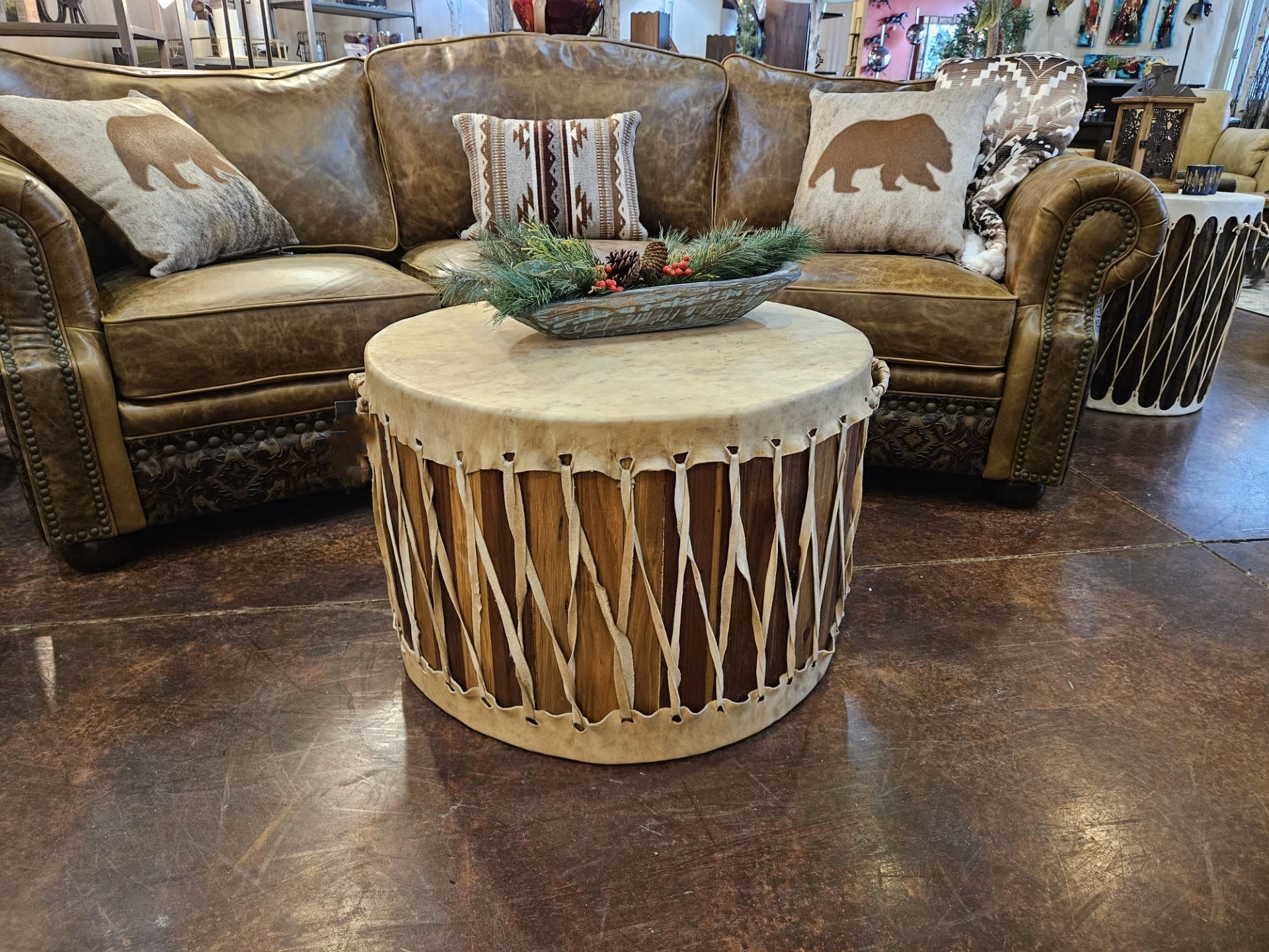 Kevan Peterson Small Drum Coffee Table 30" x 20"H