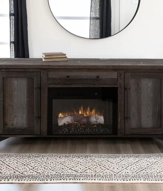 IFD 5781 Town 2Dr TV Stand with Fireplace 70x19x32