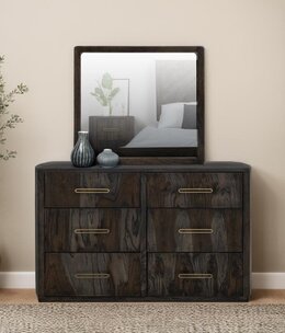 IFD 4421 Balam Dark 6 Dwr Dresser 62x20x38
