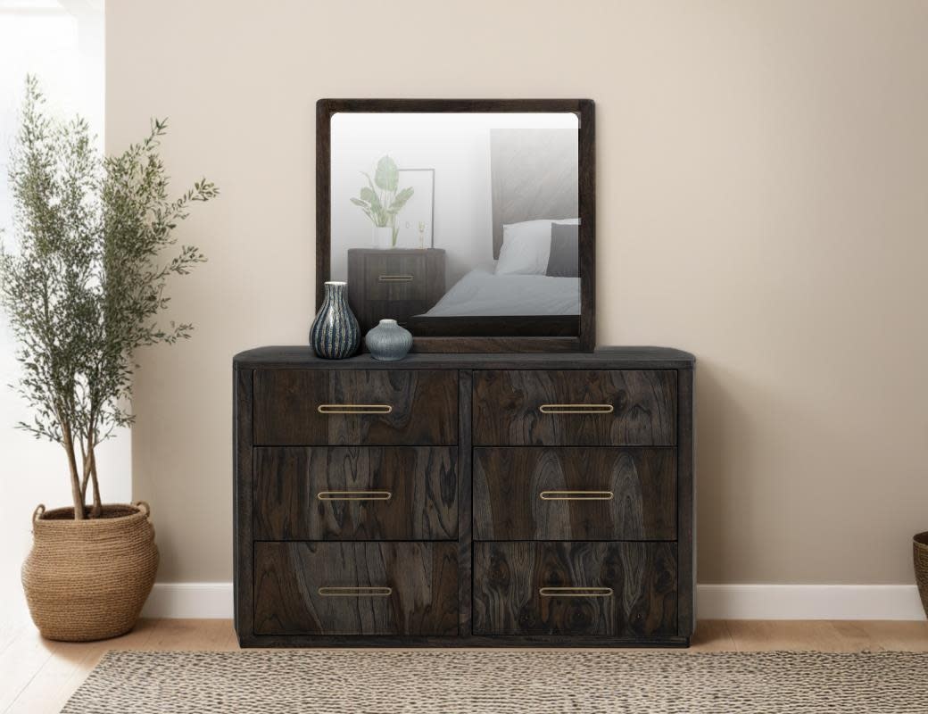 IFD 4421 Balam Dark 6 Dwr Dresser 62x20x38