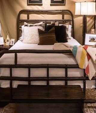 Old Hickory Round Up KING Bed HB-62H, FB36 80Wx90L