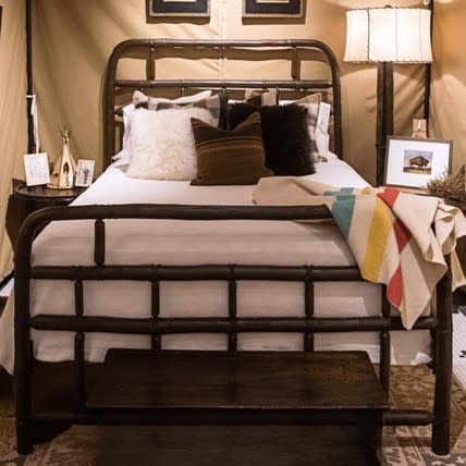 Old Hickory Round Up KING Bed HB-62H, FB36 80Wx90L