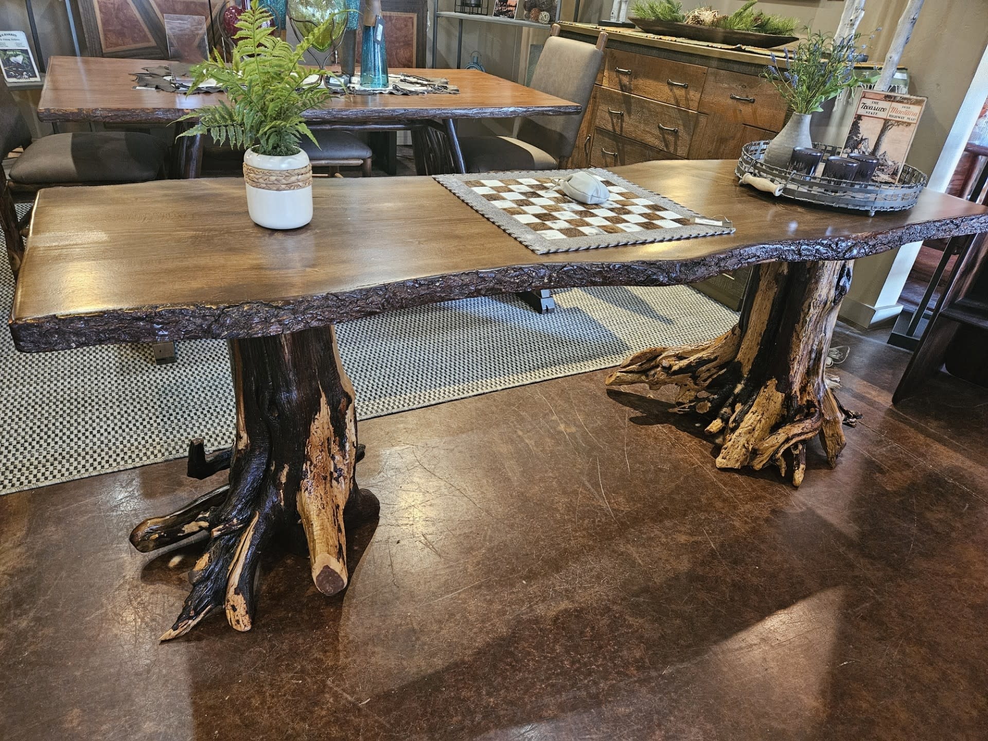 joseph W Live Edge Sofa Table 88L x 26.5D x 30H