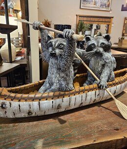 MCE Industries 4' Canoe with 2 Raccoons