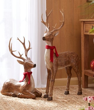 Melrose Deer with Red Scarf,  24"H or 36"H
