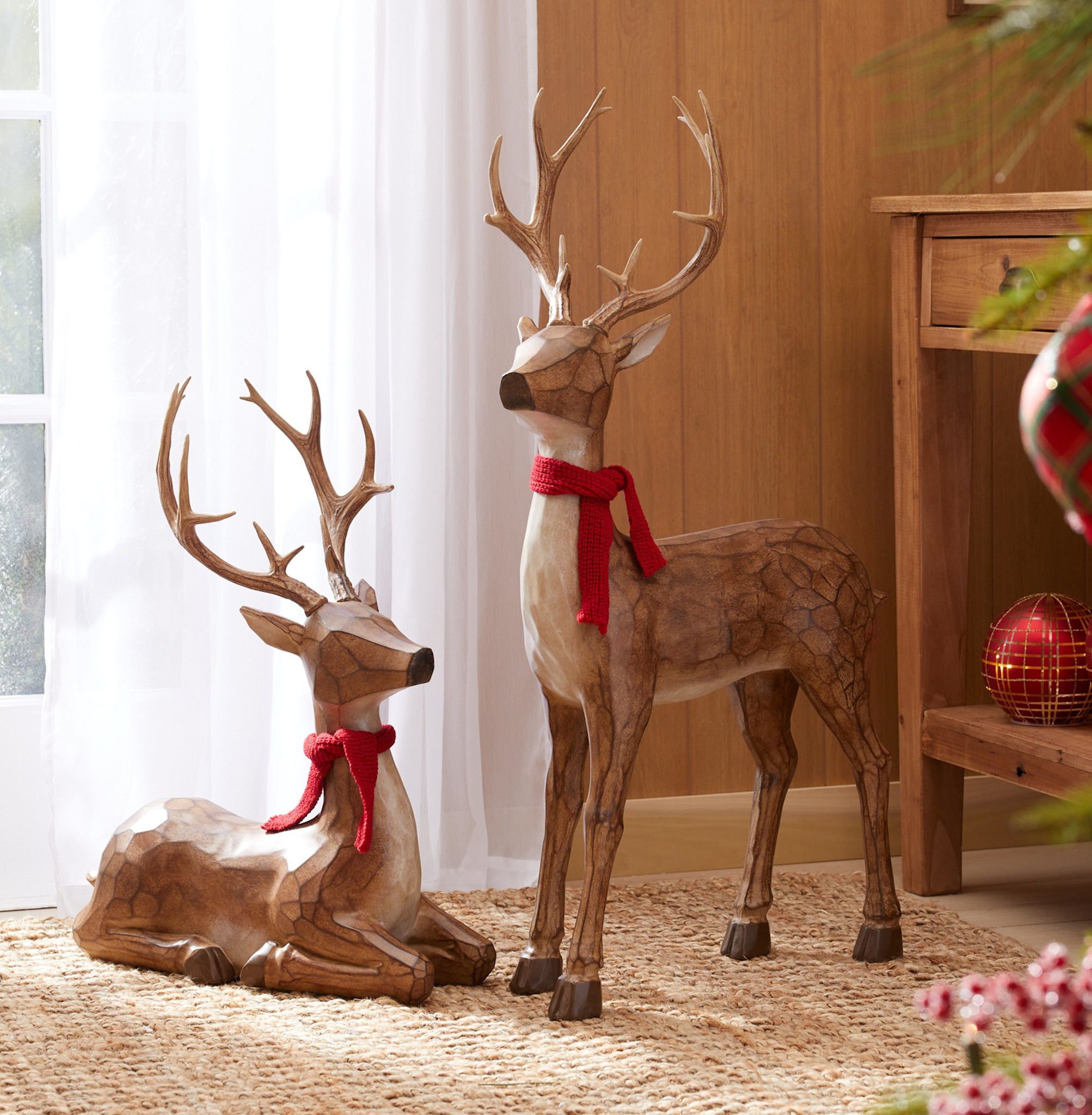 Melrose Deer with Red Scarf,  24"H or 36"H