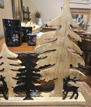 Melrose 2 Deer with Trees 20"L x 19"H