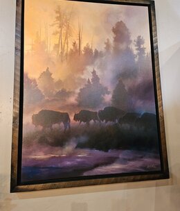 Colt Idol "Steam Engine" Buffalo, Framed 40.5 x 52.5H