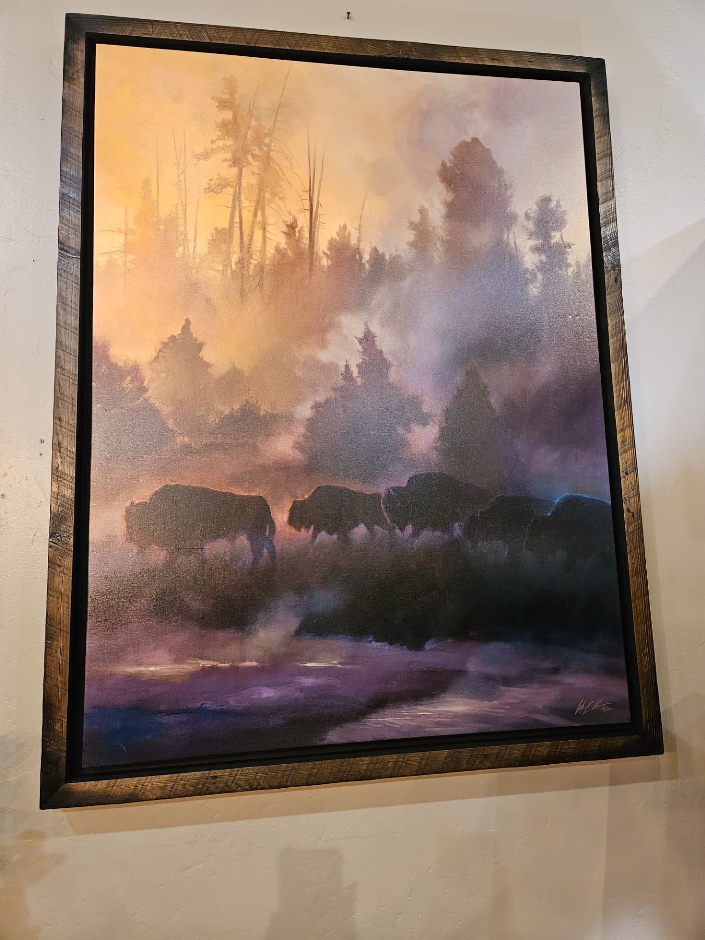 Colt Idol "Steam Engine" Buffalo, Framed 40.5 x 52.5H