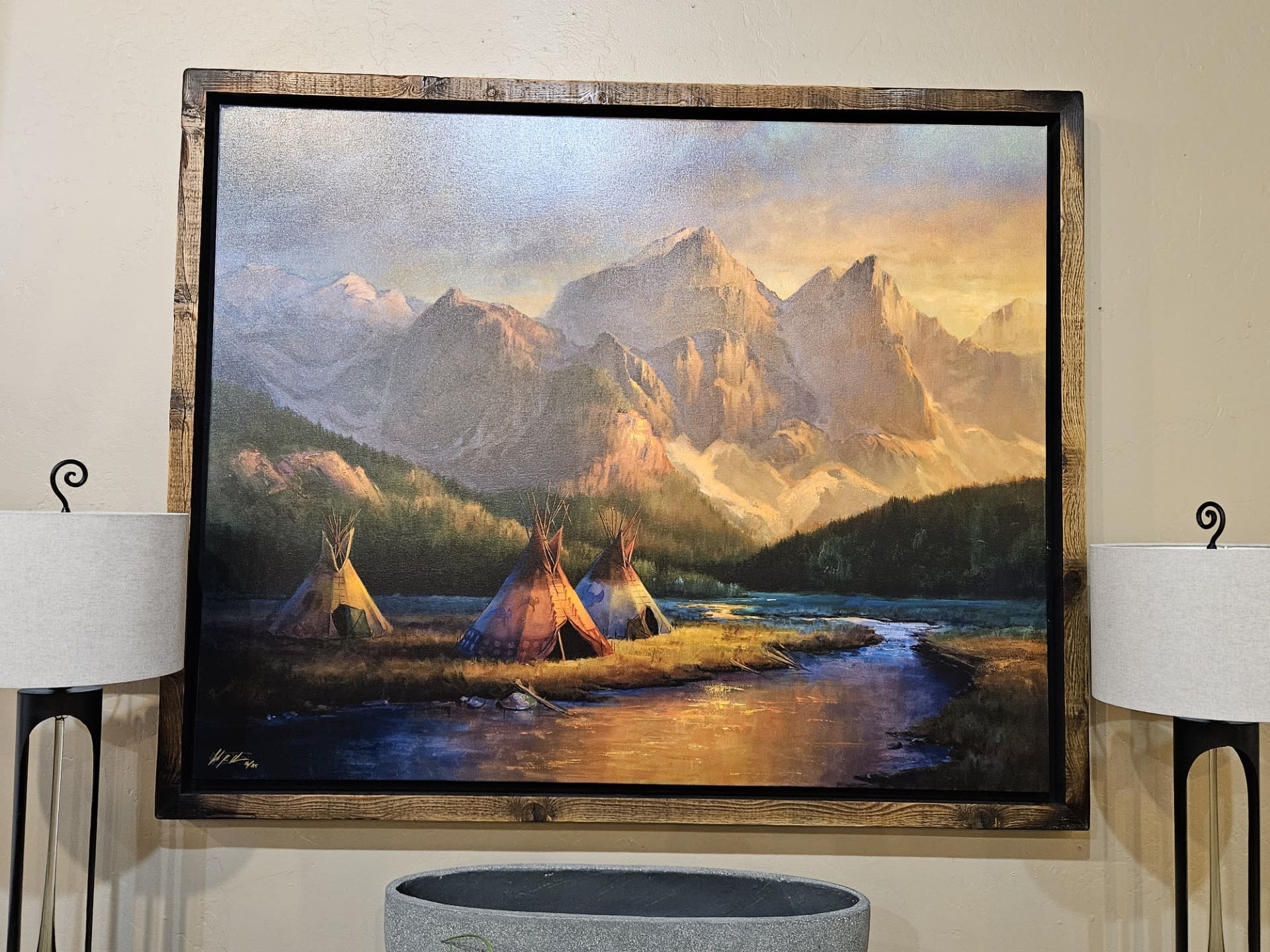 Colt Idol "An Evening in the Rockies", Framed 44x54