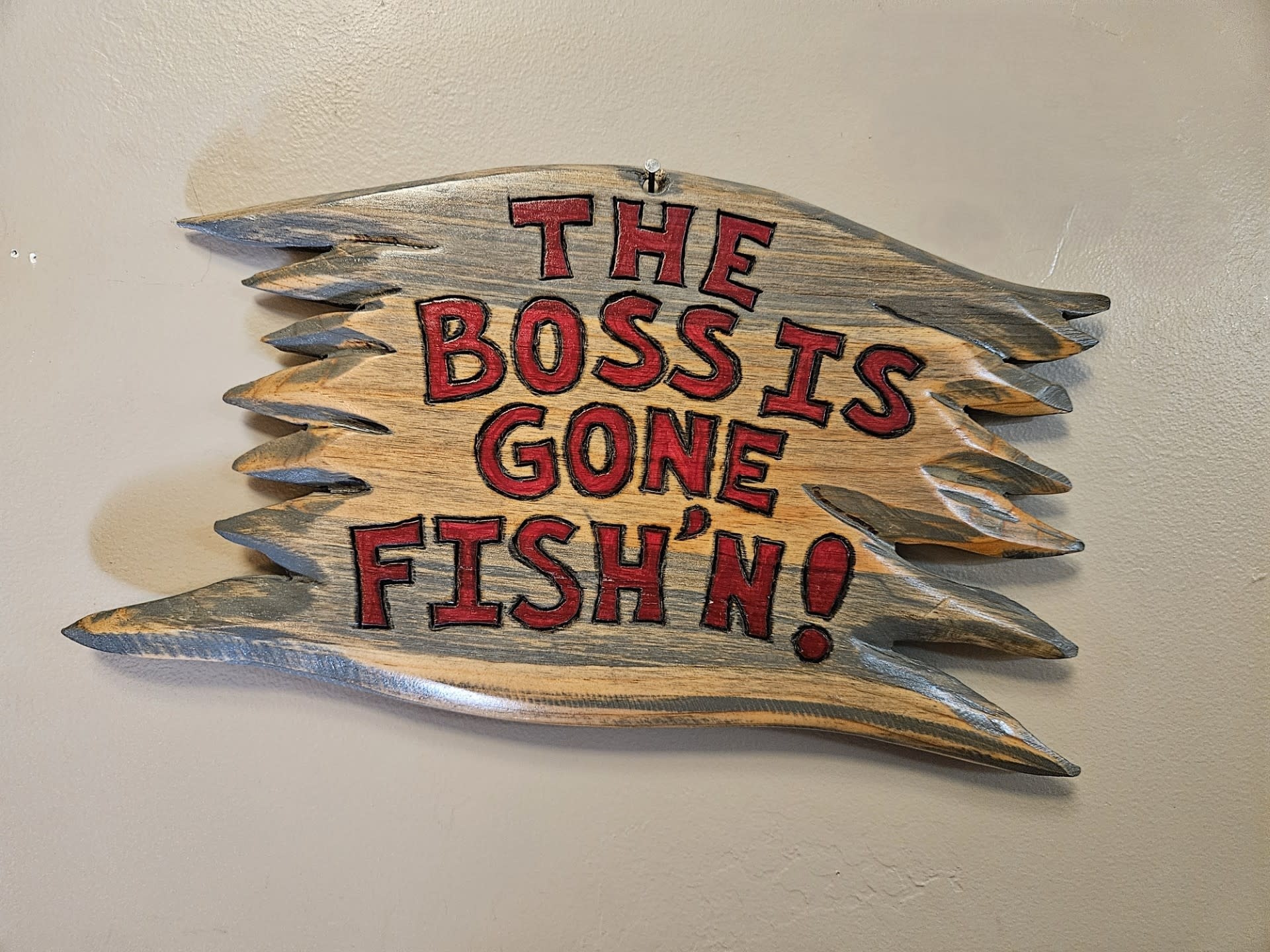 MCE Industries Double Sided Welcome/Boss Fish'n Sign