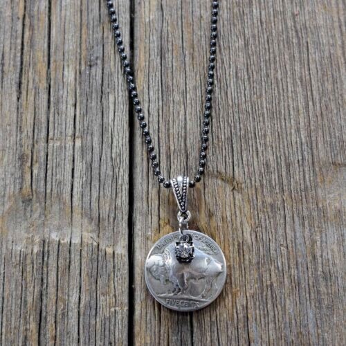 cool water jewelry NC508 Necklace: Plains Buffalo/Rhinestone