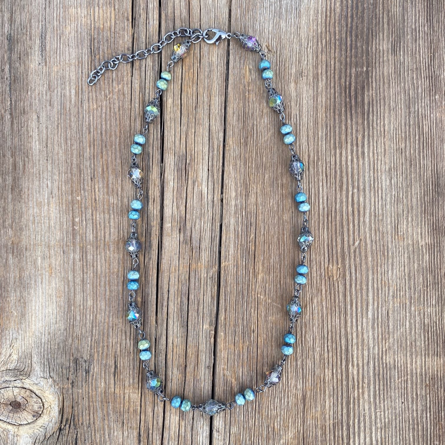 cool water jewelry NC661-198 Necklace: Waters Edge Short Bead